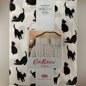 Cath Kidston Black Cats Halloween Sheet Set - Queen